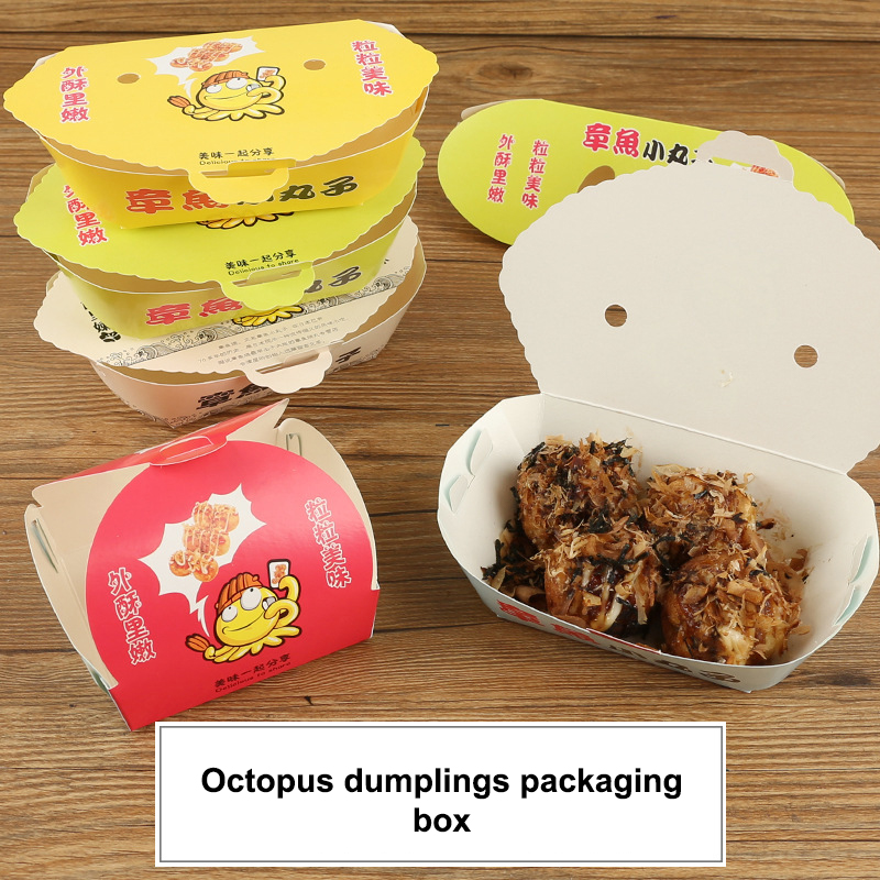 Japanese Snacks - 100 szt. Jednorazowe pudełka na takoyaki