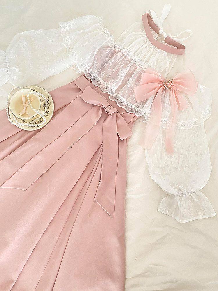 Japanese Tea - Japońska Klasyczna Sukienka Lolita z Odkrytymi