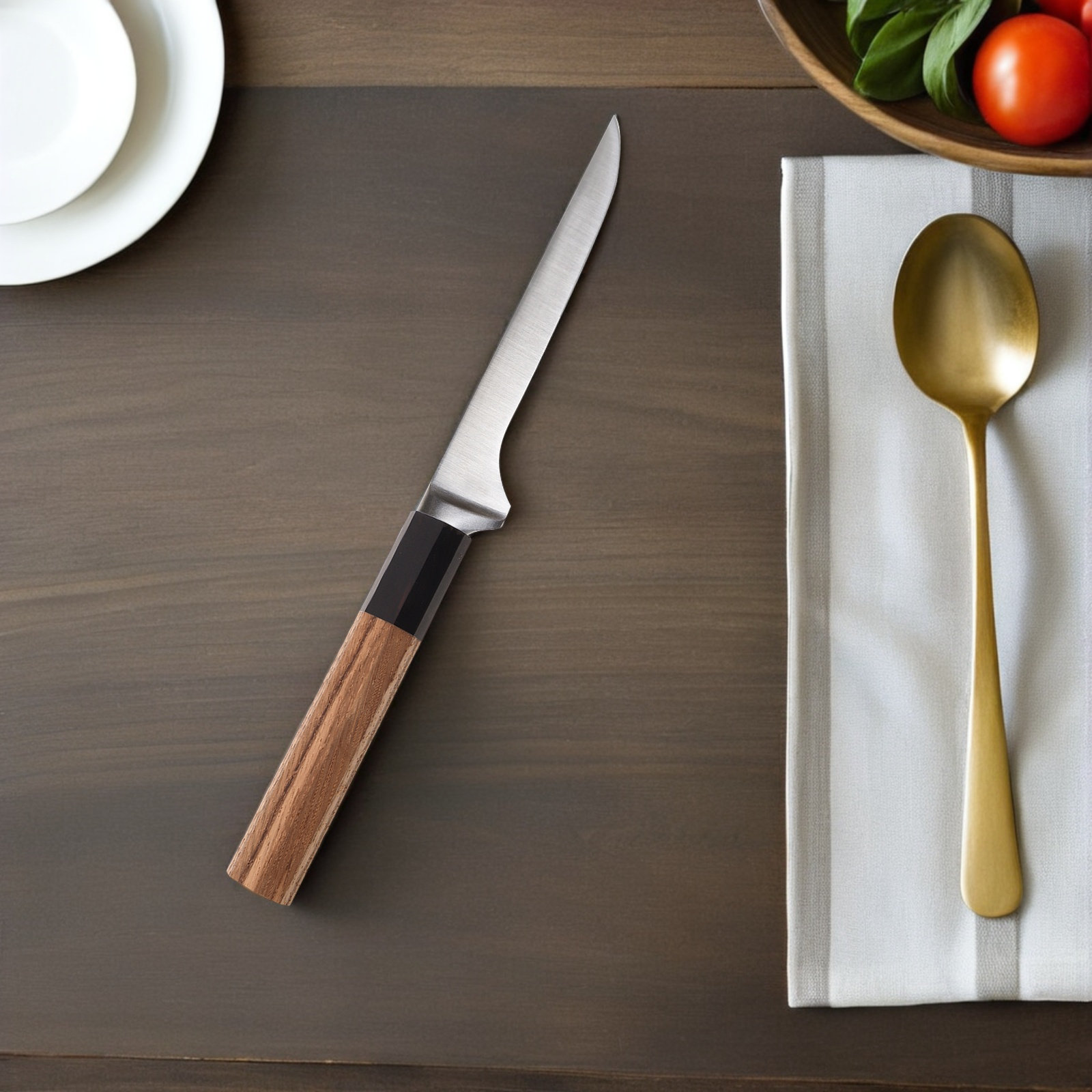Ośmiokątna drewniana rękojeść  – Japanese Knife recenzja i cena